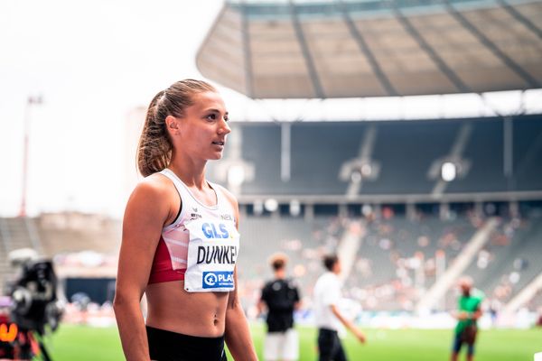 Marsha Dunkel (LC Rehlingen) waehrend der deutschen Leichtathletik-Meisterschaften im Olympiastadion am 25.06.2022 in Berlin